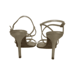 Jimmy Choo Beige Satin Strappy Sandals Size 38 - Image 7