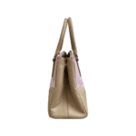 Prada Pink and Brown Saffiano Small Double Zip Tote - Image 4