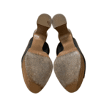 Chloe Black Leather Glove Platform Peep Toe Sandals Size 39 - Image 4