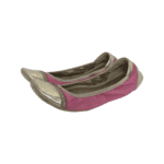 Prada Pink & Gold Nylon and  Leather Ballet Flats Size 39.5