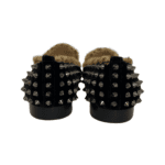 Christian Louboutin Black Velvet Dandelion Spikes Loafers Size 37.5 - Image 7