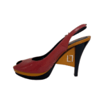 Fendi Tri Color Platform Slingback Sandals Size 38 - Image 3
