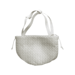 Bottega Veneta White Intrecciato  Leather Small The Bulb Bag