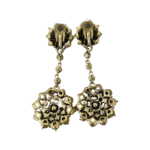 Oscar De La Renta Pink Crystal Drop Earrings - Image 2