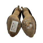 Giuseppe Zanotti Black Suede Cutout Peep Toe Booties Size 35.5 - Image 8