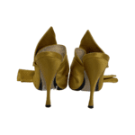 N21 Yellow Satin Raso Knot Peep Toe Mules Size 39 - Image 7