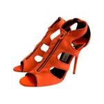 Jimmy Choo Orange Zipper Sandals Size 38.5