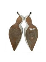 Schutz White Croc Embossed Leather Charla Mule Size 39 - Image 5