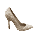 Manolo Blahnik Beige Floral Embellished Lace Pointed Toe Pumps Size 38.5 - Image 4