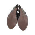 Aquazzura Beige Suede Iman Cutout Wedge Sandals Size 37.5 - Image 8