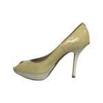 Dior Off White Patent Leather Miss Dior Peep Toe Platform Pumps Size 36.5 - Image 5