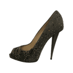 Giuseppe Zanooti Olive Green Crystal Embellished Suede Peep Toe Pumps Size 39 - Image 4