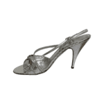 Burberry Silver Python Leather Slingback Sandals Size 40 - Image 6