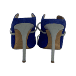 Malone Souliers Blue/Grey Suede Maureen Pointed Toe Mules Size 38 - Image 5