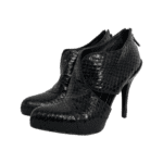 Dior Black Python Leather Ankle Booties Size 35
