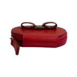Salvatore Ferragamo Red Leather Round Coin Purse - Image 6