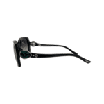 Bvlgari Black with Green Swarovski Gem 8079-B Sunglasses - Image 4