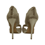 Jimmy Choo Gold Glitter Private Platform Sandals Size 40 - Image 7