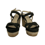 Jimmy Choo Black Suede Nomad Strappy Espadrilles Wedge Sandals Size 37 - Image 2