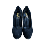 Saint Laurent Black Suede Leather Tribtoo Platform Pumps Size 38 - Image 5