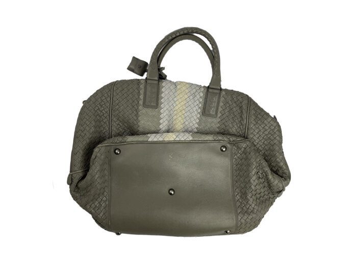 Bottega Veneta Grey Cabin Luggage with Blue Interior - Image 2