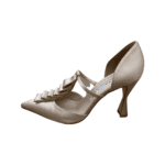 Manolo Blahnik Light Gold Satin M Quirinal Pumps Size 37.5 - Image 6