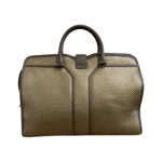 Saint Laurent Metallic Bronze Perforated Leather Large Cabas Chyc Tote - Image 2