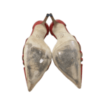 Sarah Jessica Parker Red Leather Ankle Strap Pumps Size 39.5 - Image 8