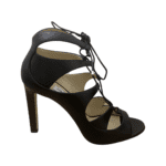 Jimmy Choo Black Shiny Leather Open Toe Blake 100 Sandals Size 39.5 - Image 7