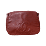 Chanel Red Leather CC Logo Large Flap Bag - Image 8