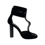 Tom Ford Black Velvet T-Strap Chunky-Heel Sandals Size 38 - Image 6