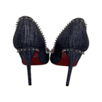 Christian Louboutin Blue Denim Spiked Anjalina Pumps Size 39.5 - Image 7