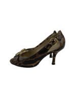 Stuart Weitzman Leopard Print Leather Peep Toe Sandals Size 37 - Image 3