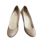 Christian Louboutin Beige Patent Leather RonRon Zeppa Wedge Pumps Size 40 - Image 6