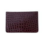 Tory Burch Burgundy Croc Embossed Leather Robinson Top Zip Card Holder - Image 2
