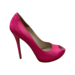Alexander McQueen Pink Patent Leather Peep Toe Pumps Size 39 - Image 8