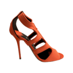 Jimmy Choo Orange Zipper Sandals Size 38.5 - Image 6