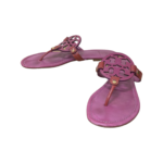 Tory Burch Fuchsia Leather Miller Thong Flat Sandals Size 41.5 - Image 2