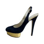 Charlotte Olympia Black Suede Dolly Platform Sandals Size 40 - Image 6