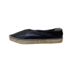 Celine Black Leather Babouche V Cut Espadrille Flats Size 38 - Image 8