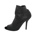 Dolce & Gabbana Black Crystal Embellished Peep Toe Booties Size 38 - Image 4