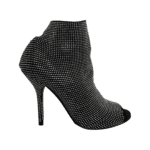 Dolce & Gabbana Black Crystal Embellished Peep Toe Booties Size 38 - Image 3