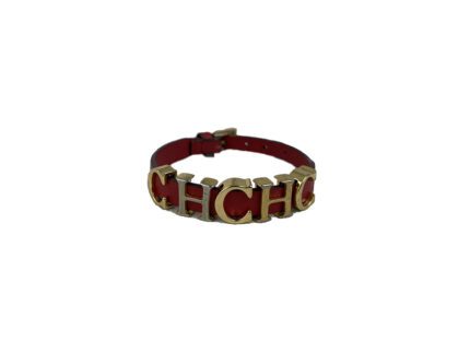 Carolina Herrera Red Leather Petite Carolina Bracelet