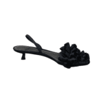 Marco De Vincenzo Black Fabric Slingback Sandals Size 38 - Image 7