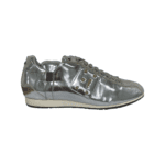 Fendi Metallic Silver Calfskin Argento Sneakers Size 42 - Image 6