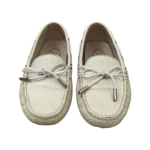 Tod's Beige Textured Leather Laccetto Driver Shoes Size 37.5