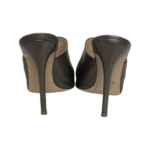 Gianvito Rossi Bronze Leather Peep Toe Mules Size 38 - Image 7