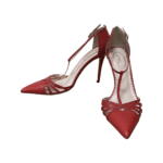 Sarah Jessica Parker Red Leather Ankle Strap Pumps Size 39.5 - Image 6