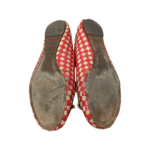 Tory Burch Neon Pink/Beige Prescot Woven Leather Ballet Flats Size 41.5 - Image 4