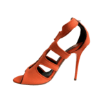 Jimmy Choo Orange Zipper Sandals Size 38.5 - Image 8